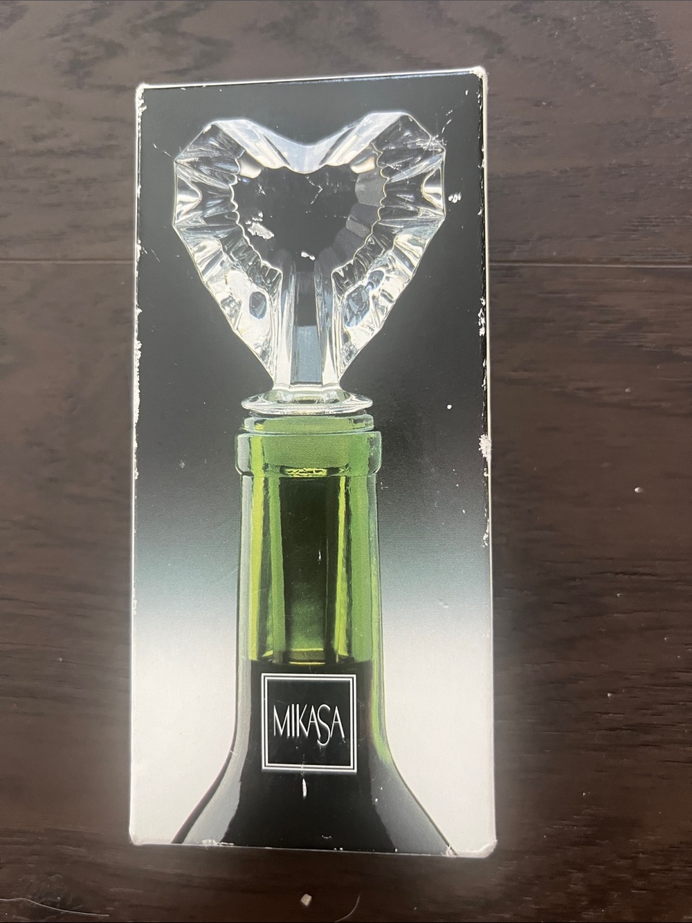 Mikasa Clear Heart-Shaped Glass Bottle Stopper